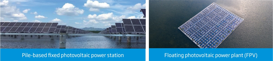 Pile-based fixed PV and floating PV are the two main types of offshore PV.